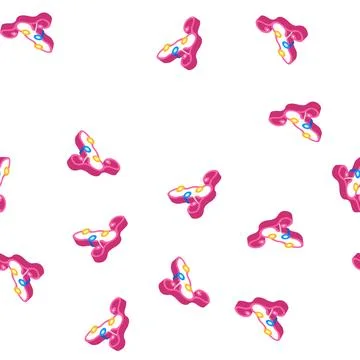Pathology of cervix isometric icon seamless pattern 스톡 일러스트