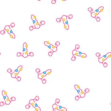 Pathology of cervix vector seamless pattern 스톡 일러스트