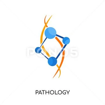 Pathology logo isolated on white background for your web, mobile and app desi Stock Illustration