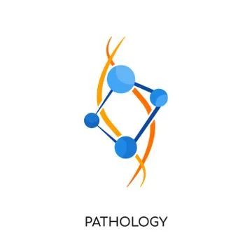 Pathology logo isolated on white background for your web, mobile and app desi 스톡 일러스트