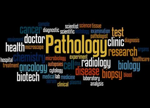 Pathology, word cloud concept 스톡 일러스트