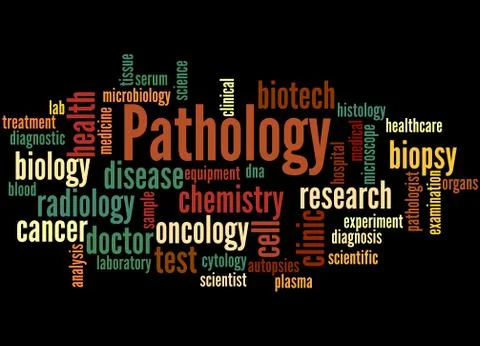Pathology, word cloud concept 스톡 일러스트