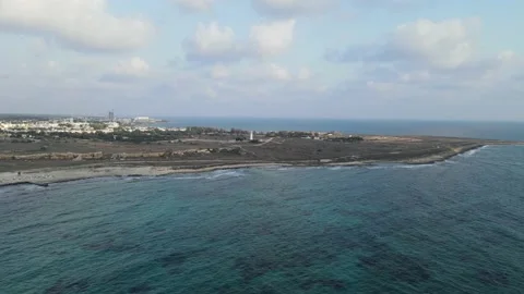 Pathos. Island of Cyprus. Evening views of the beautiful Mediterranean. Stock Footage 204078423