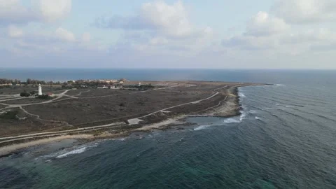 Pathos. Island of Cyprus. Evening views of the beautiful Mediterranean. Stock Footage 204078772