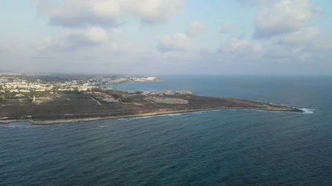 Pathos. Island of Cyprus. Evening views of the beautiful Mediterranean. Stock-Footage 204080733