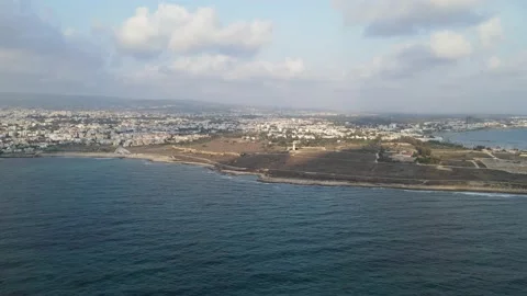 Pathos. Island of Cyprus. Evening views of the beautiful Mediterranean. 스톡 동영상 204080933