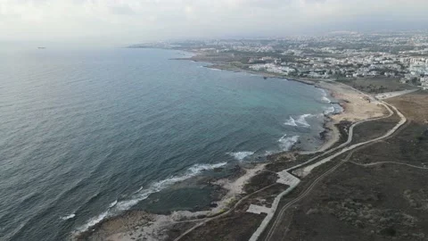 Pathos. Island of Cyprus. Evening views of the beautiful Mediterranean. Stock Footage 204081534