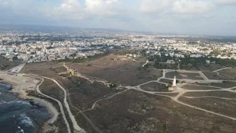 Pathos. Island of Cyprus. Evening views of the beautiful Mediterranean. Stock Footage 204089839