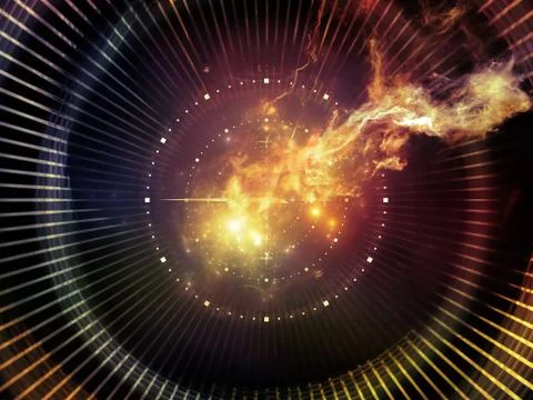 Paths of Abstract Visualization Stock Illustration