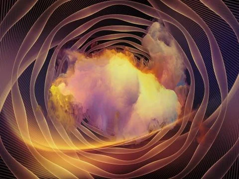 Paths of Abstract Visualization Stock Illustration