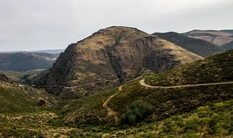 Paths along the Mountains. Stock Photos