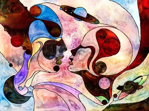 Paths of Color Division Illustrazione stock