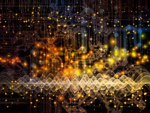 Paths of Data Transfers Stockillustratie