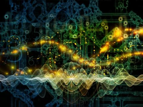 Paths of Data Transfers Free Stock Illustration