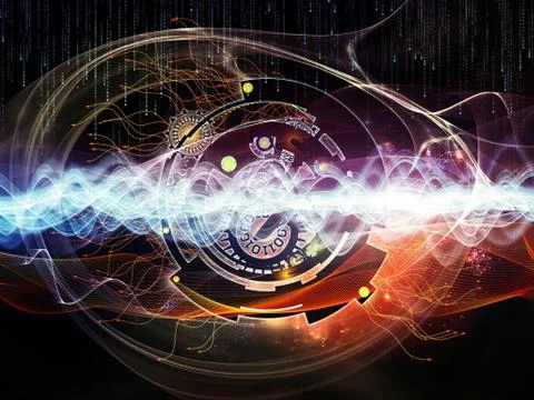 Paths of Digital Processing Stock Illustration