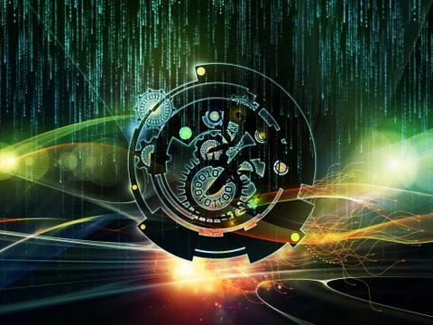 Paths of Digital Processing Stock Illustration
