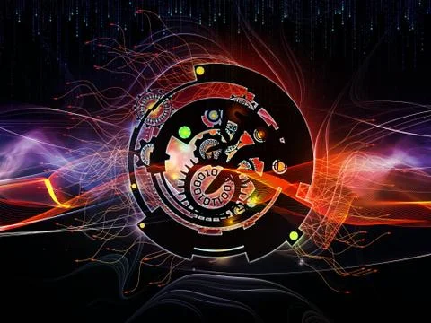 Paths of Digital Processing Stock Illustration