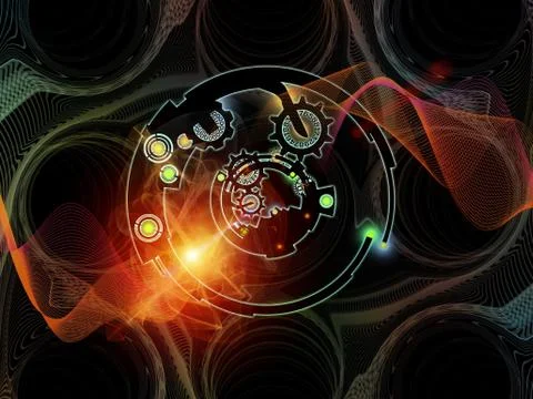 Paths of Digital Processing Stock Illustration