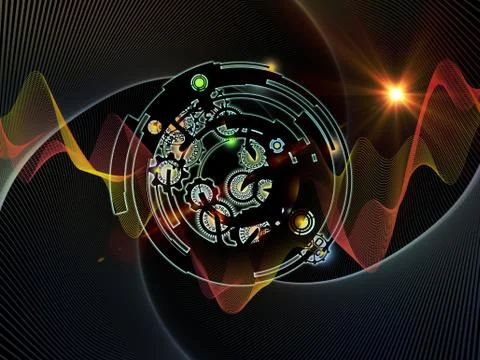 Paths of Digital Processing Stock Illustration