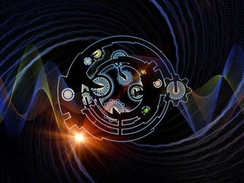 Paths of Digital Processing Stock Illustration