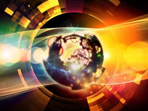 Paths of Digital Processing Stock Illustration