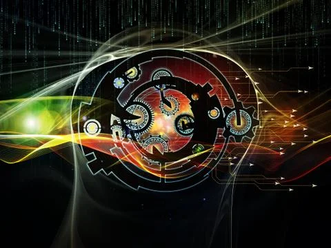 Paths of Digital Processing Stock Illustration