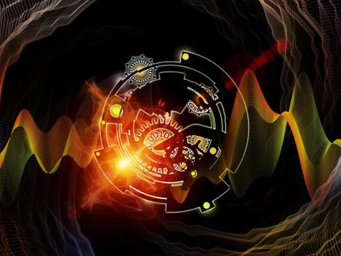 Paths of Digital Processing Stock Illustration