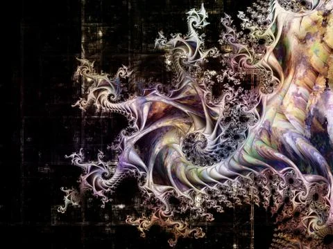 Paths of Fractal Motion Illustrazione stock