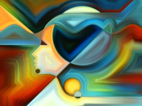 Paths of Inner Paint Stock Illustration