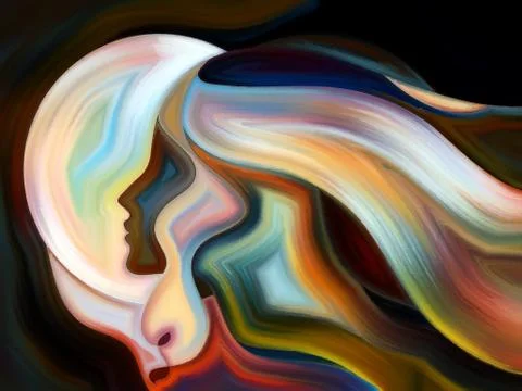 Paths of Inner Paint Stockillustratie