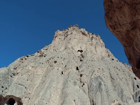 The paths inside Selime Cathedral. Selime Monastery in Cappadocia, Turkey. Видео 119385035