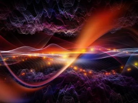 Paths of Light Wave Stock Illustration