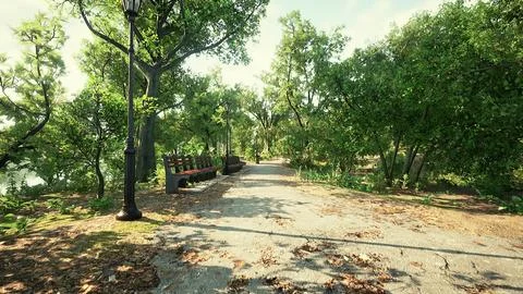 Paths in the Park zone Ilustración de archivo