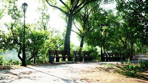 Paths in the Park zone Ilustración de archivo