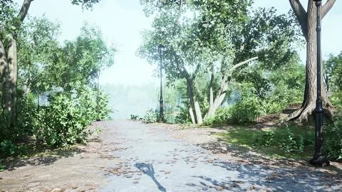 Paths in the Park zone Stock Illustration