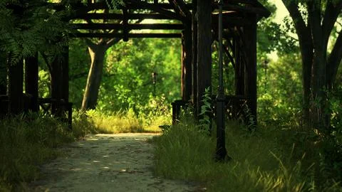 Paths in the Park zone Ilustración de archivo