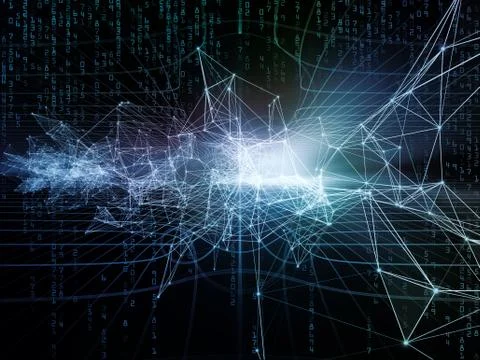 Paths of the Virtual World Stock Illustration