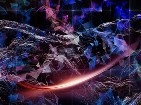Paths of Virtual World Stockillustratie
