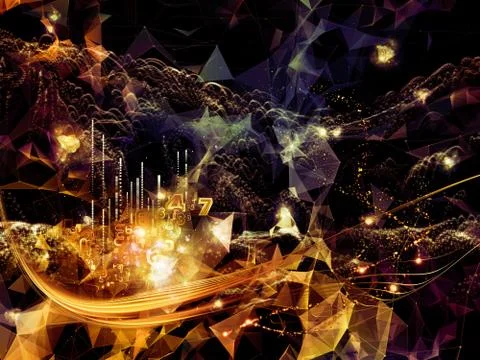 Paths of Virtual World 库存插图