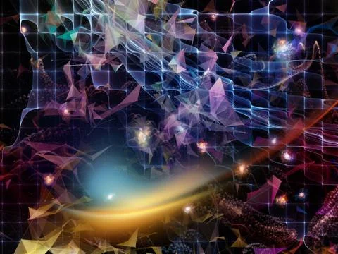 Paths of Virtual World Stockillustratie