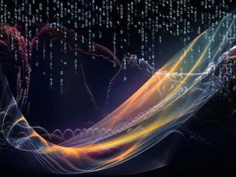 Paths of Virtual World 库存插图
