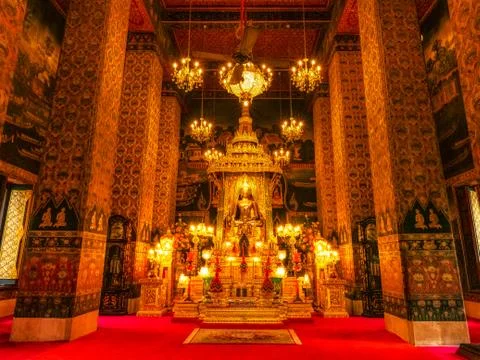 Pathum wanaram temple Stock Photos