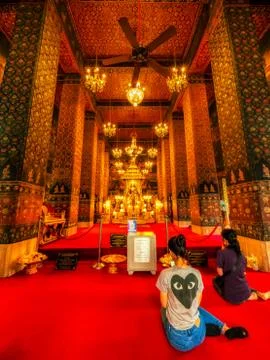 Pathum wanaram temple Stock Photos