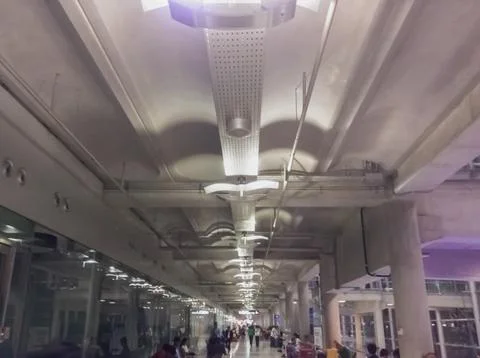 Pathway in airport Stock Photos
