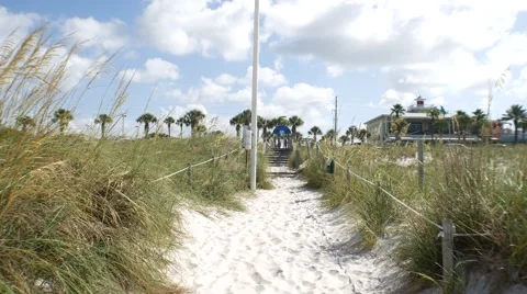 Pathway To The Beach Stock-Footage 64910144