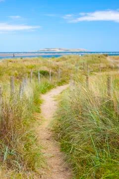 Pathway at the beach Stock Photos