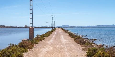 Pathway Between Waters Stock Photos
