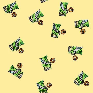 Pathway cleaning garden maintenance vector seamless pattern Stock Illustration