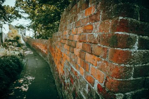 Pathway down the Wall Foto stock