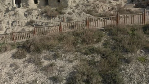 Pathway Drone Stone House Stock Footage 103374857